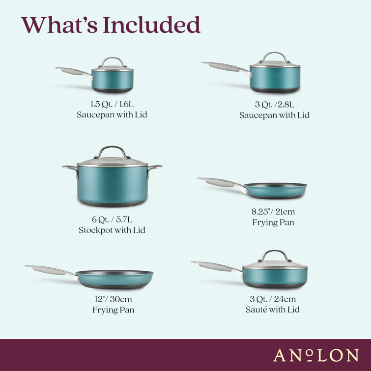  Anolon X Hybrid Nonstick Frying Pan/Skillet, 8.25 Inch, Dark  Gray: Home & Kitchen