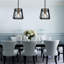 Luminaire suspendu industriel noir 1 lumière Edison