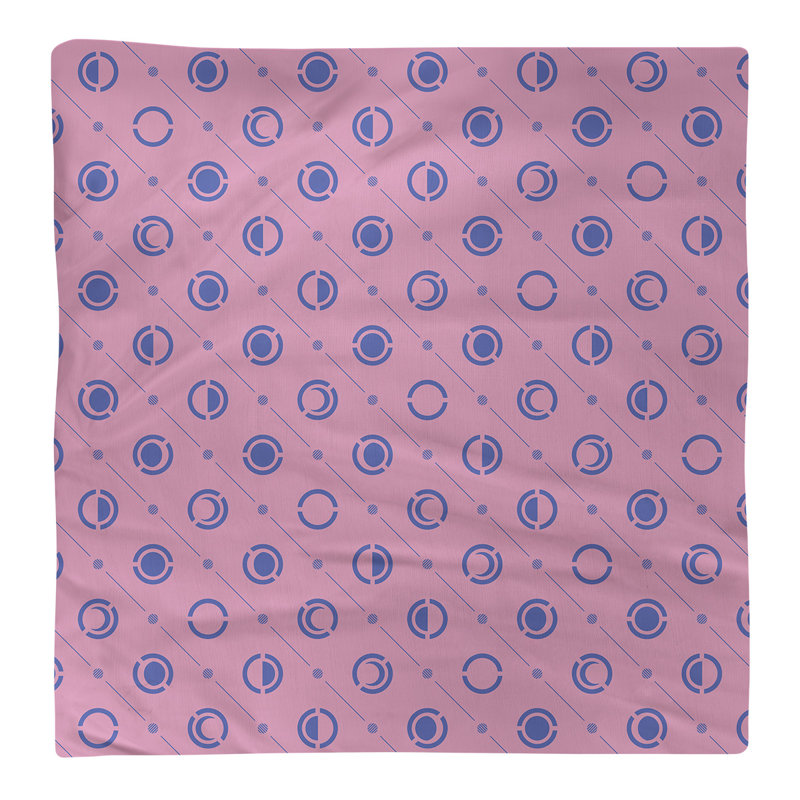 Serviette de coton deux couleurs en lune à phases Noira Gothard, H 0,1 po x l 22 po x P 22 po, Bleu / Rose, Sergé de coton