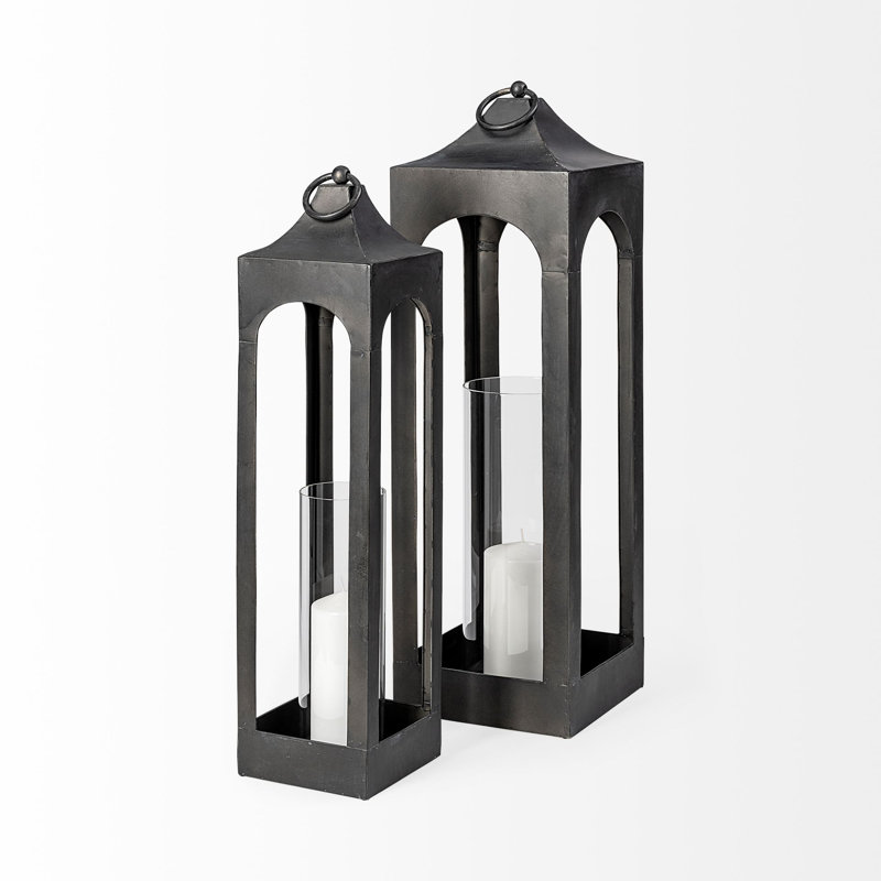 Lanterne de table, H 29,5 po x l 6,7 po x P 6,7 po