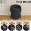 Multi-Functional Storage Stool: " Movable Design With  Teddy Fleece Accents  Stylish Bedroom &  Spaces-579906556