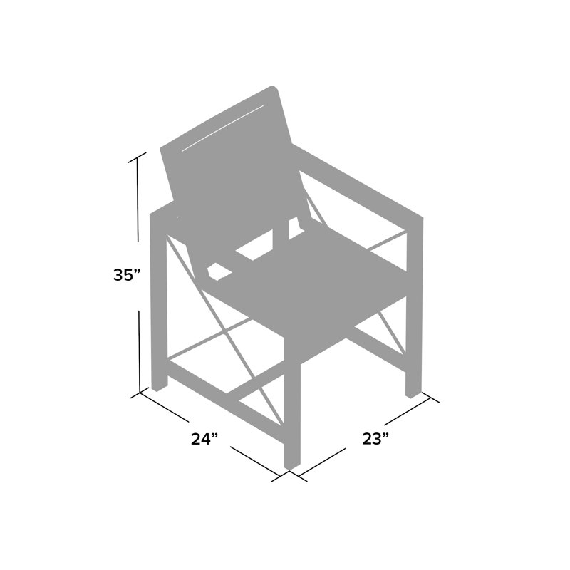 Ibiza Outdoor Dining Armchair, Black, No