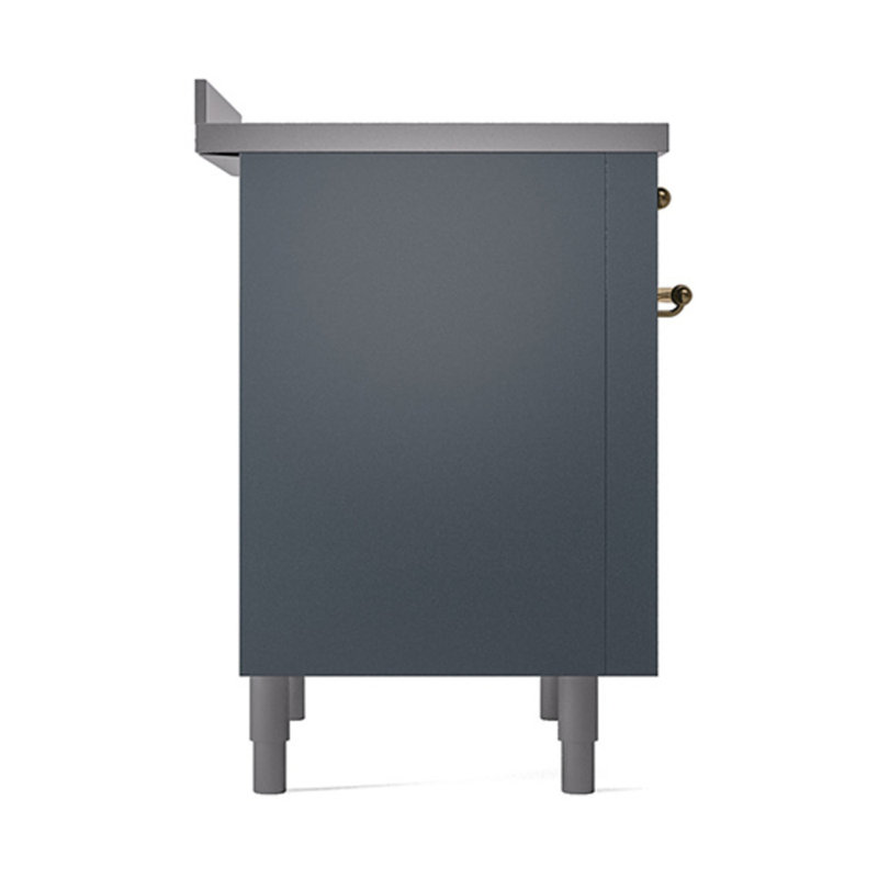 ILVE Nostalgie II Noblesse 36 po à induction, Gris-bleu / laiton
