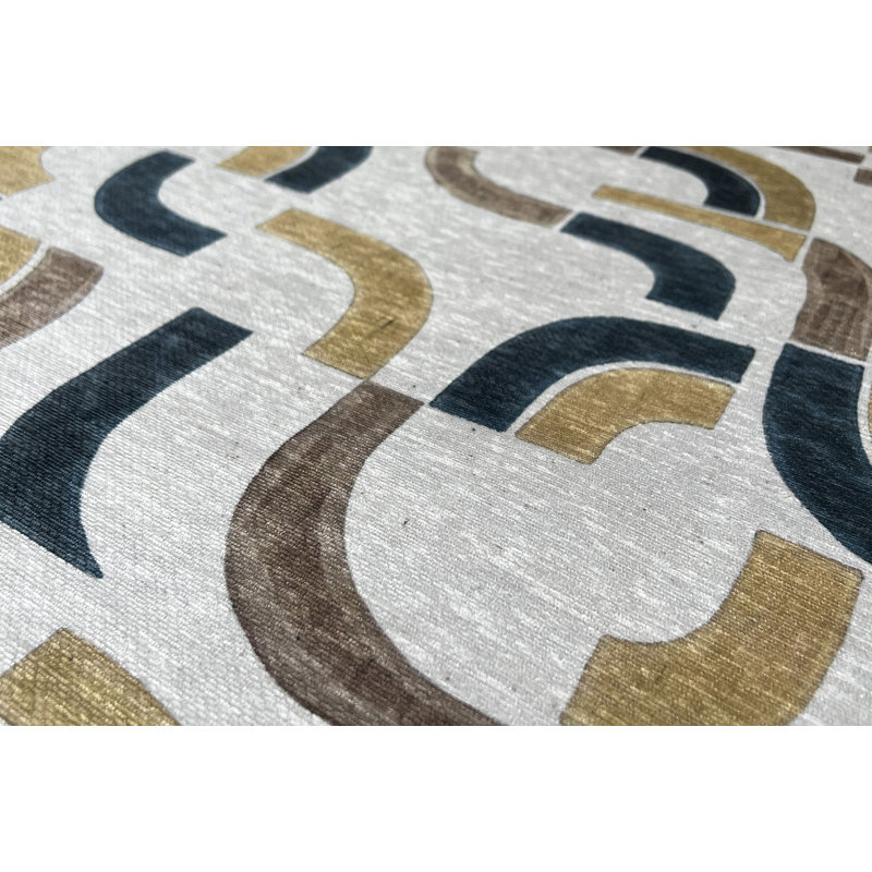 Erjan Washable Abstract Indoor Rug, Rectangle 7' x 10'