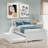 Modern Bed, Platform Bed With Trundle