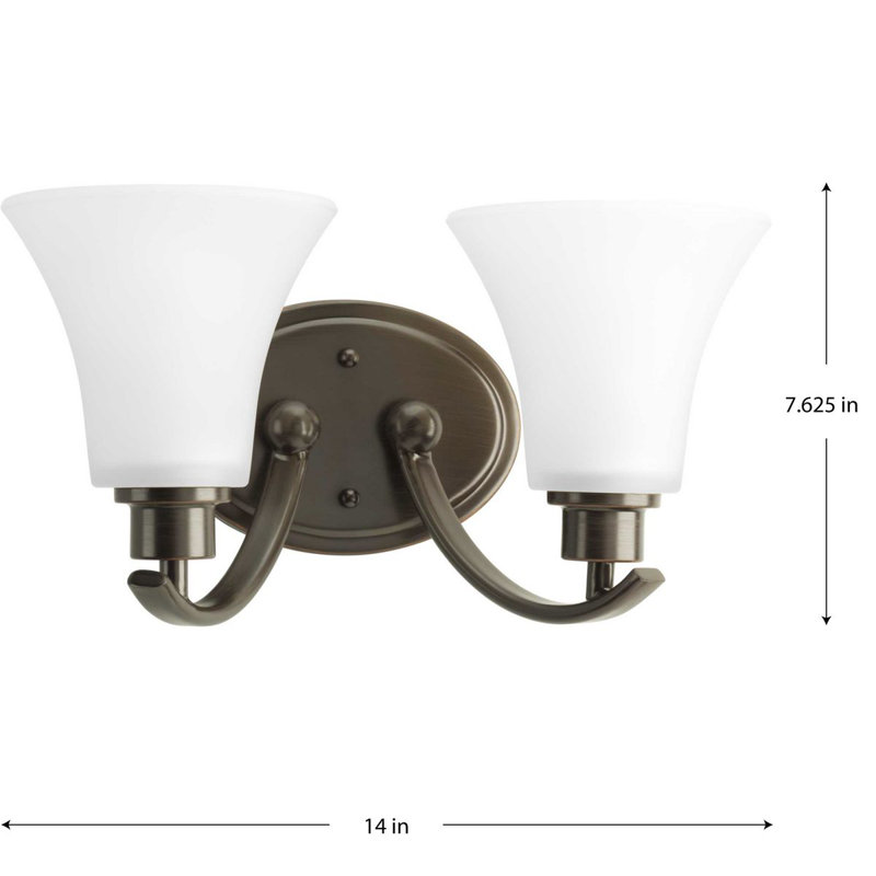 Éclairage pour salle de bain à 2 lumières à intensité variable Jilliann