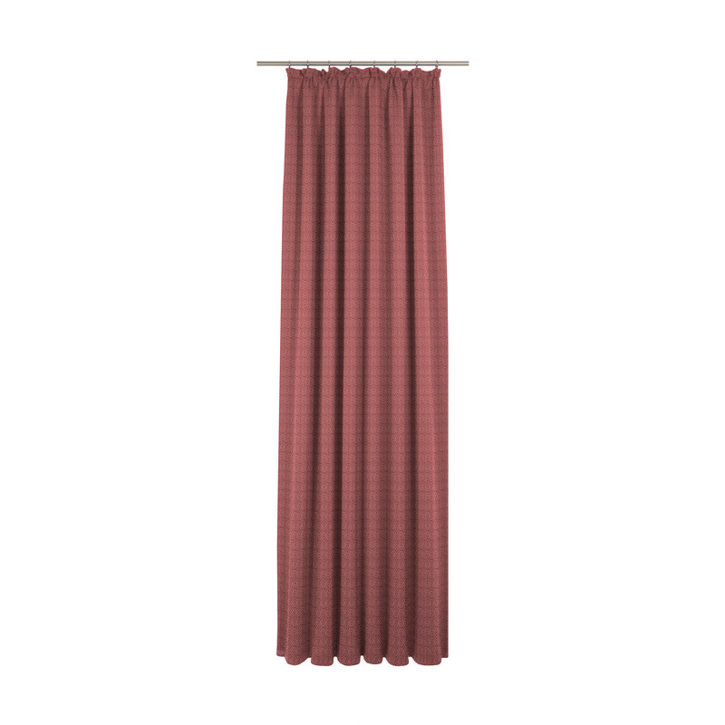 Salguero Pencil Pleat Opaque Curtain, Red, 145cm Width x 225cm Drop