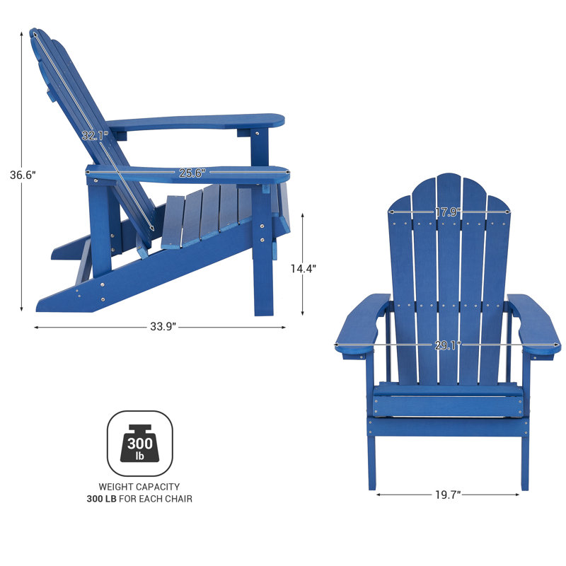 Chaise Adirondack Yonds Hips, Bleu marine