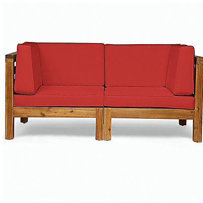OANA 2-Piece LOVE SEAT SET, RED