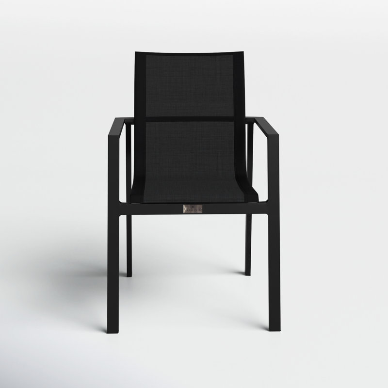 Lift Outdoor Dining Armchair, Black Sunbrella®, Black