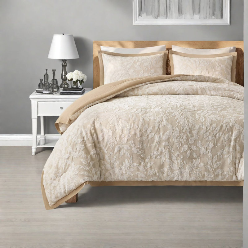 Piece King California King Bedding Sets, Cotton Blend Jacquard Comforter