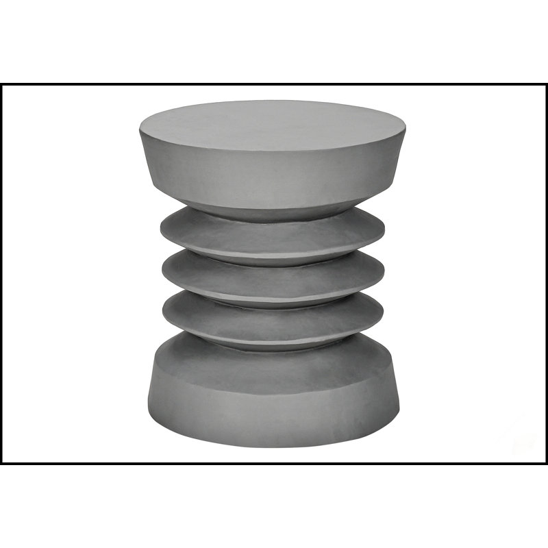 Table d'appoint ronde moderne avec conception à ressorts, résistante aux intempéries pour une utilisation intérieure et extérieure, compacte et élégante