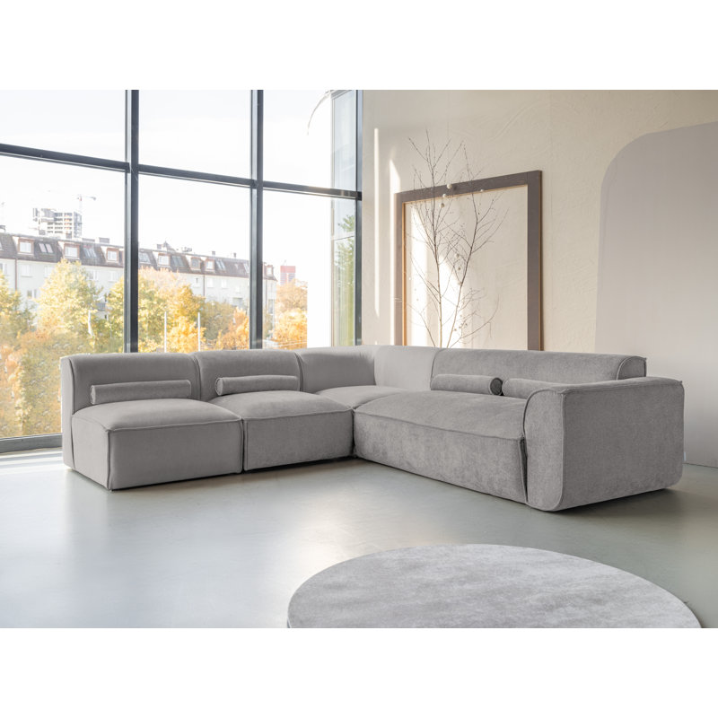 Flex Felix 6 Seater Corner Sofa , Left Hand Facing, Grey