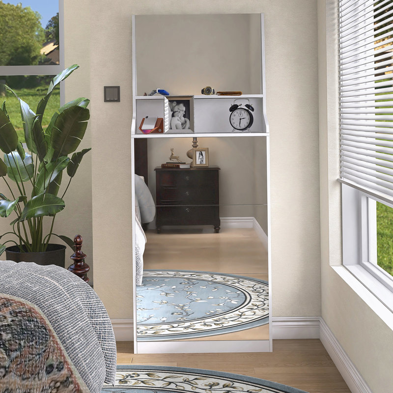 Armoire à chaussures avec 3 miroirs, armoire de rangement pour l'entrée, armoire à chaussures verticale