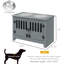 Gray Elevated Dog Feeding Station With Space - Promoting Dogs' Comfortable Eating Large Cabinet Bowls For Better Health