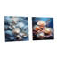 Oyster Beauty blanc délicat - tons de bleu - ensemble de 2 peintures murales en acrylique-1699142769
