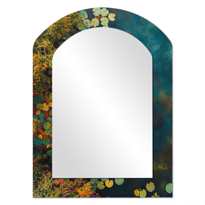 Dériveur flottant du lac Autumn - miroir mural décoratif asymétrique bateau