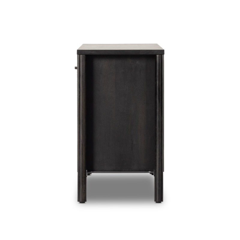 Veta 74'' W Solid Wood Sideboard, Black