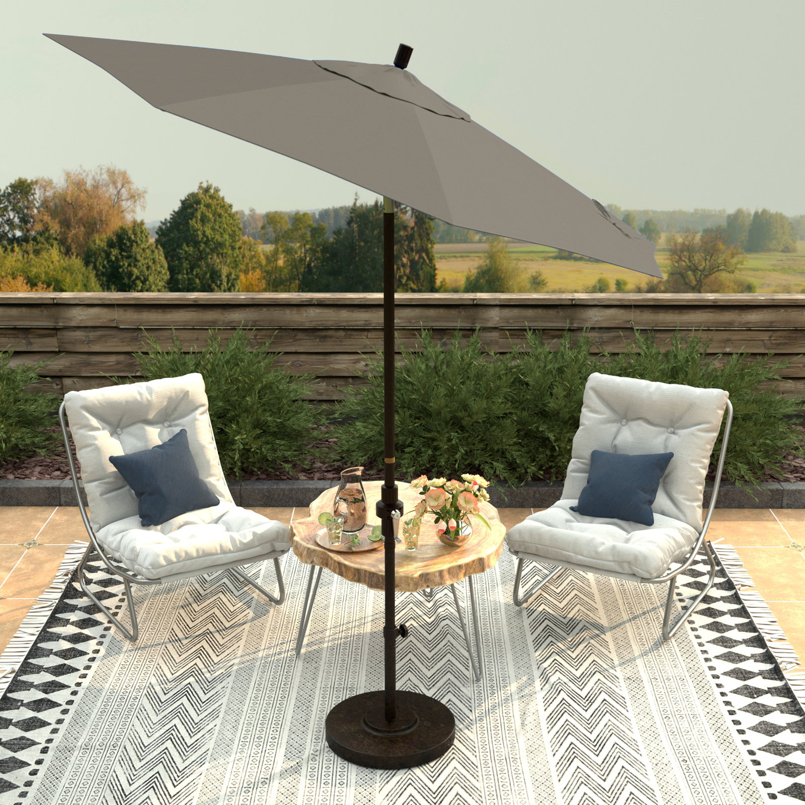 Che 7.5' Umbrella, Taupe- Pacifica