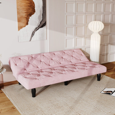 Lit en velours rose avec profondeur de 66 pouces, cadre, 3 positions réglables, rembourrage en mousse à haute élasticité, s'adapte à tous les lits décoratifs, engrenages pour passer, conception, soutien, coussins de siège relaxants