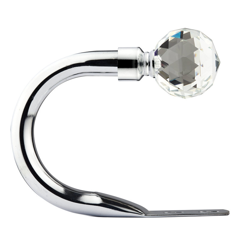Crystal 20cm Curtain Holdback, Chrome