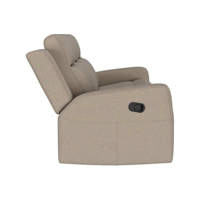 Upholstered Motion Reclining Sofa, Taupe