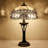Tiffany Table Lamp White Crystal Style Stained Glass Desk Lamp 16X16X24 Inches Reading Light