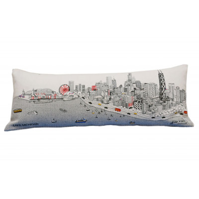 Chicago Skyline Lumbar Decorative Pillow