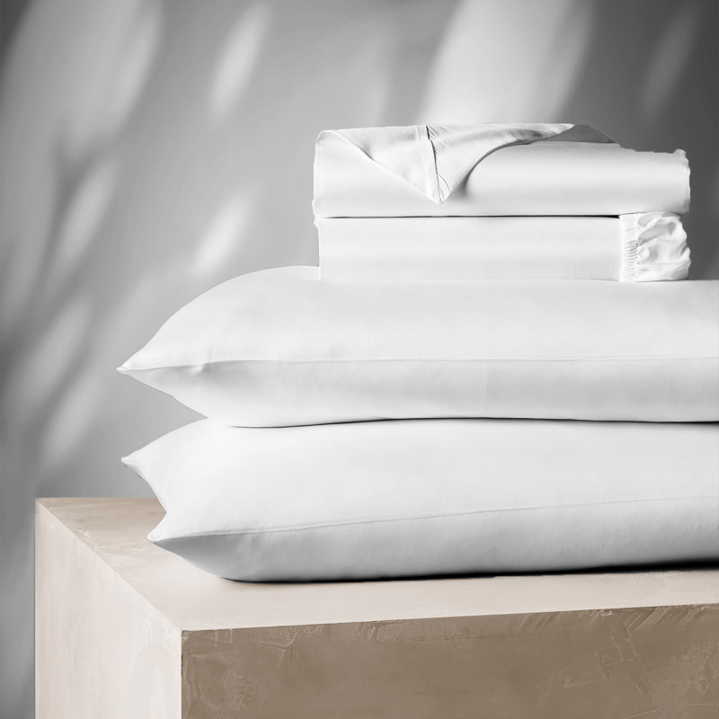 1200TC Premium Cotton-Blend Ultra-Soft Sateen Sheet Set, Star White, Queen Sheet Set with 2 Pillowcases