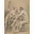 "Two Male Nudes, One Seated and One Semi-Reclining" by  Jakob Matthias Schmutzer - Gallery Wrap Canvas Wall Art-1121782426