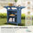 Outdoor Bar Table with Storage and Glass Holder in HDPE – Weather-Resistant Patio Bar Station-1021804682