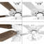 Ventilateur de plafond transitionnel blanc de 52 po avec pales au fini bois antique AirPro