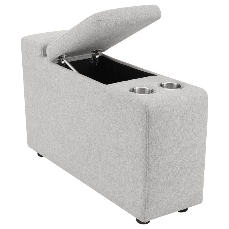 Console de rangement modulaire Collins gris foncé, Polyester gris