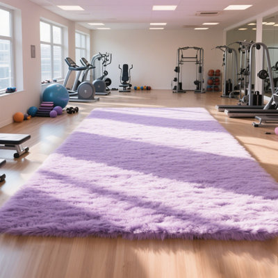 Tapis d'intérieur moelleux et mauves
