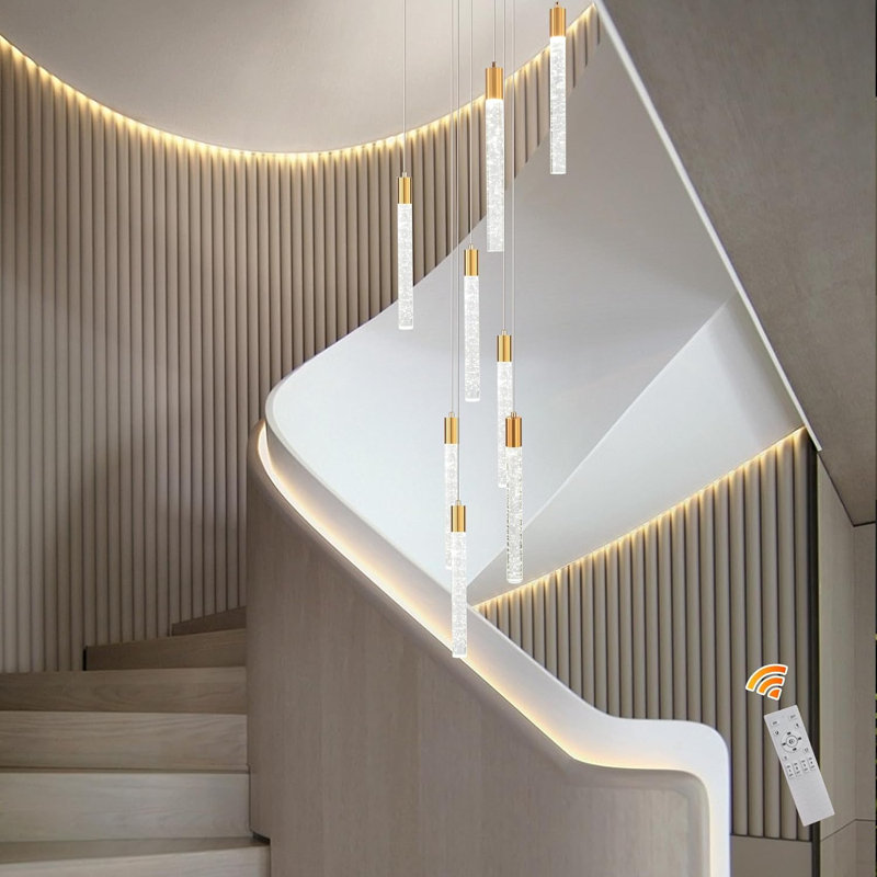 Elivia 8 - Light Modern Dimmable LED Large Staircase Cluster Pendant Light Chandelier