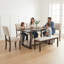 Ensemble de table et de chaises pour 6 personnes – Style rétro moderne avec sièges confortables-1980469000