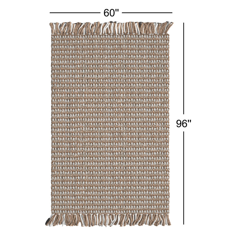 Alastor Ivory/Tan Area Rug, Rectangle 5' x 8'