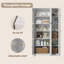 Armoire de rangement verticale H 63 po à 9 portes avec tablettes réglables et ancrage anti-basculement