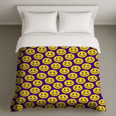 Housses de couette à motifs de visages souriants