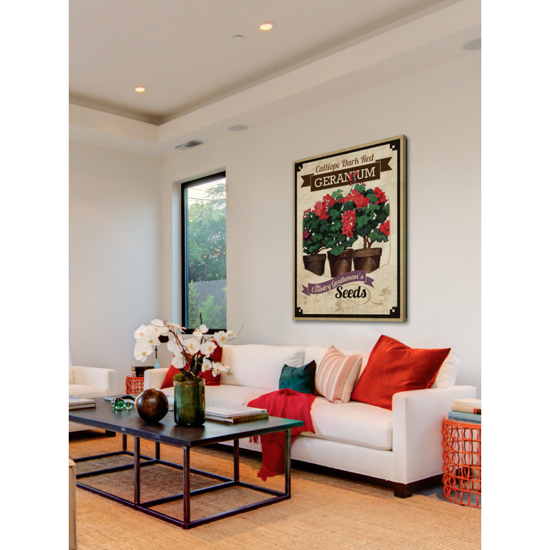 Flower Packet Geranium - Wrapped Canvas Print, 61 cm H x 41 cm W
