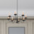Analycia 8 - Light Steel Dimmable Classic / Traditional Chandelier