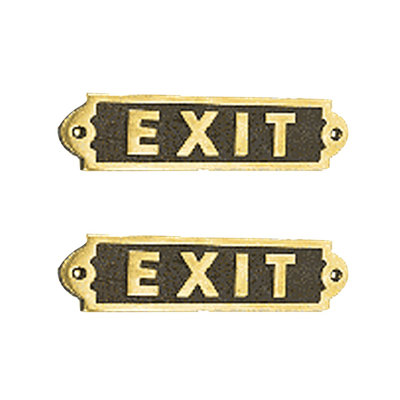Exit Tarnish Resistant Sign