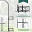 Barrière de jardin noire pour arche de mariage et de vigne avec construction en métal, noir, vignes de mariage