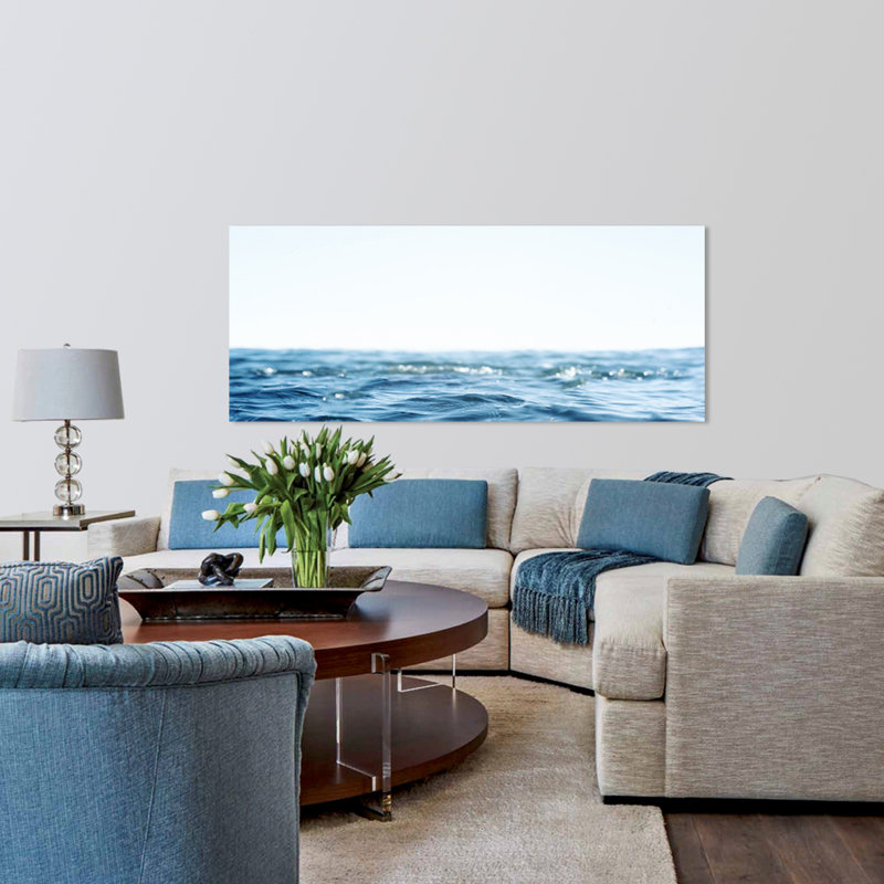 Océan ouvert - photographie sans cadre, H 36 po x l 84 po x P 1,5 po, Aluminium