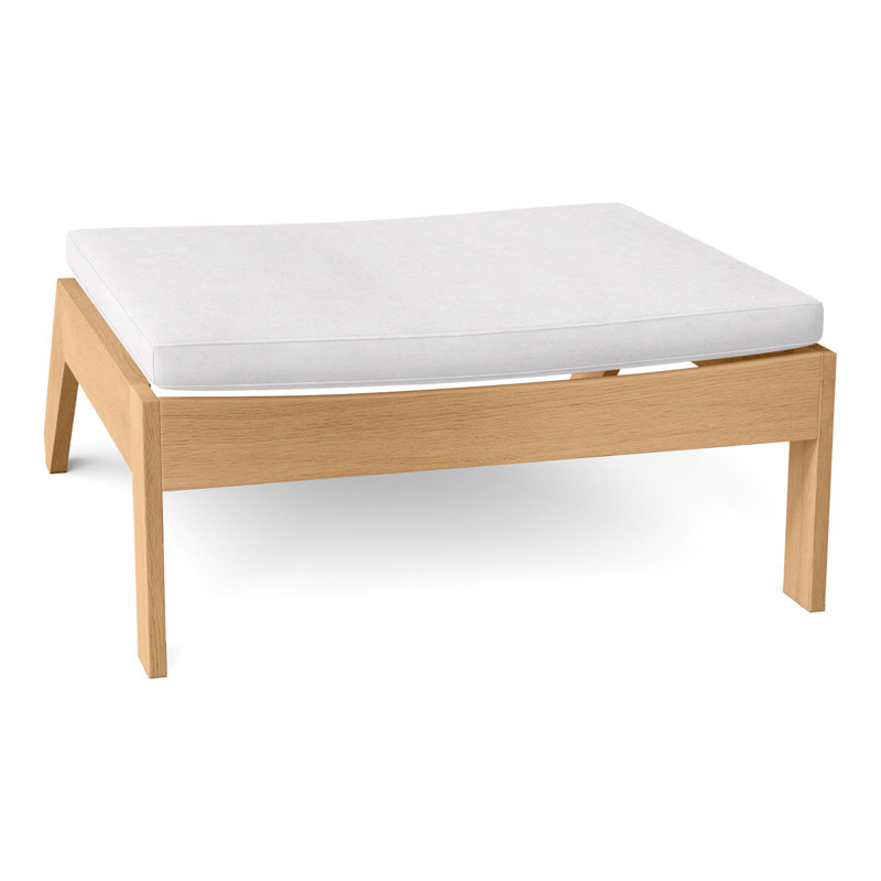 Repose-pieds Ashland Teak Adirondack - Teck naturel, Welt, Sunbrella® ‑ lin neige, Teck naturel