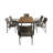 Beckham 6 - Person Wicker Patio Dining Set with Rectangular Table-36375724