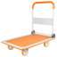 Chariot à plat, chariot à main avec capacité de 660 lb, roulettes pivotantes à 360 degrés, chariot à poussoir pliable pour le chargement et le rangement, entrepôt-118504602-118504603