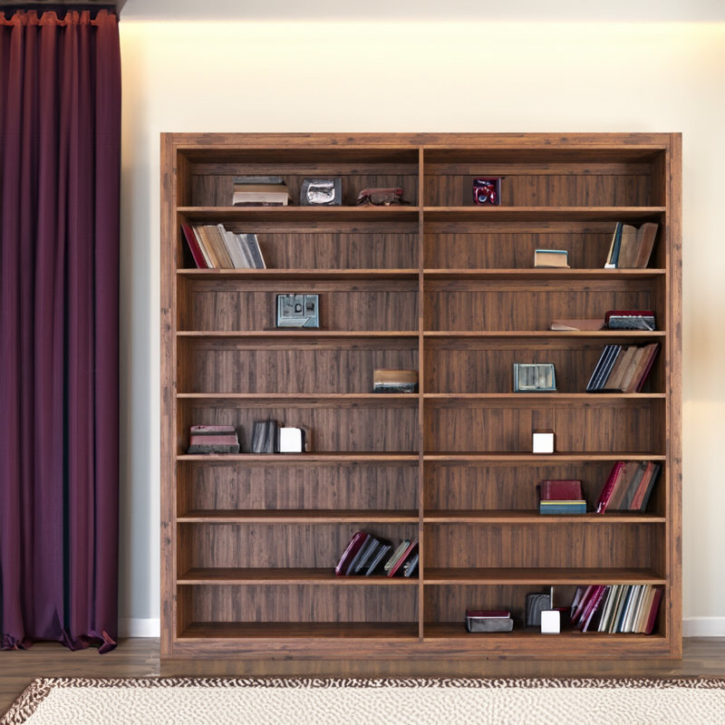 Bibliothèque standard en bois massif H 86,61 "x l 86,61" Gateshead