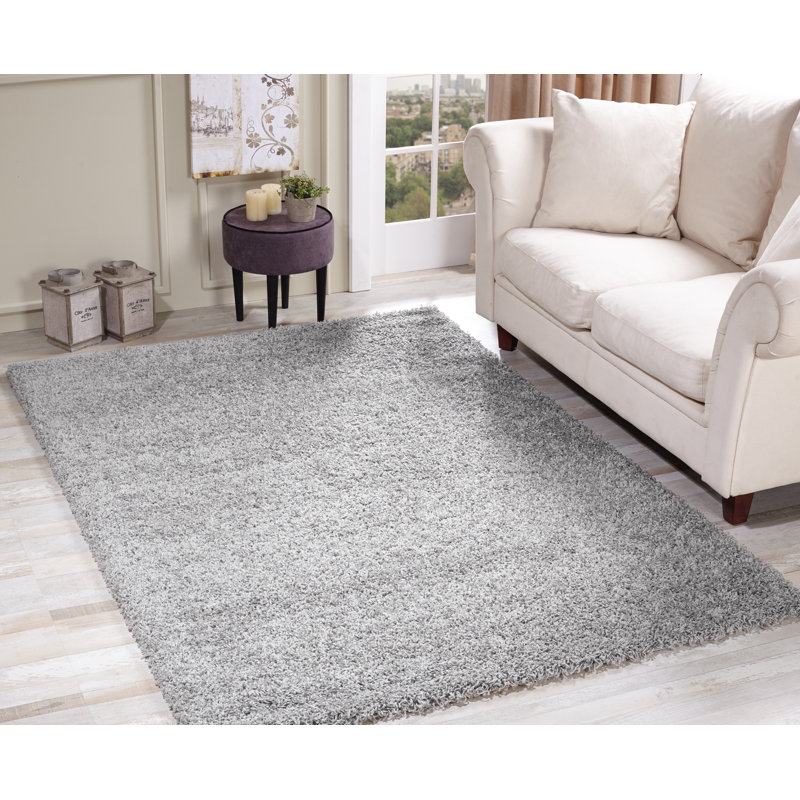 Antoumann Solid Colour Shag Area Rug, Rectangle 60 x 110cm