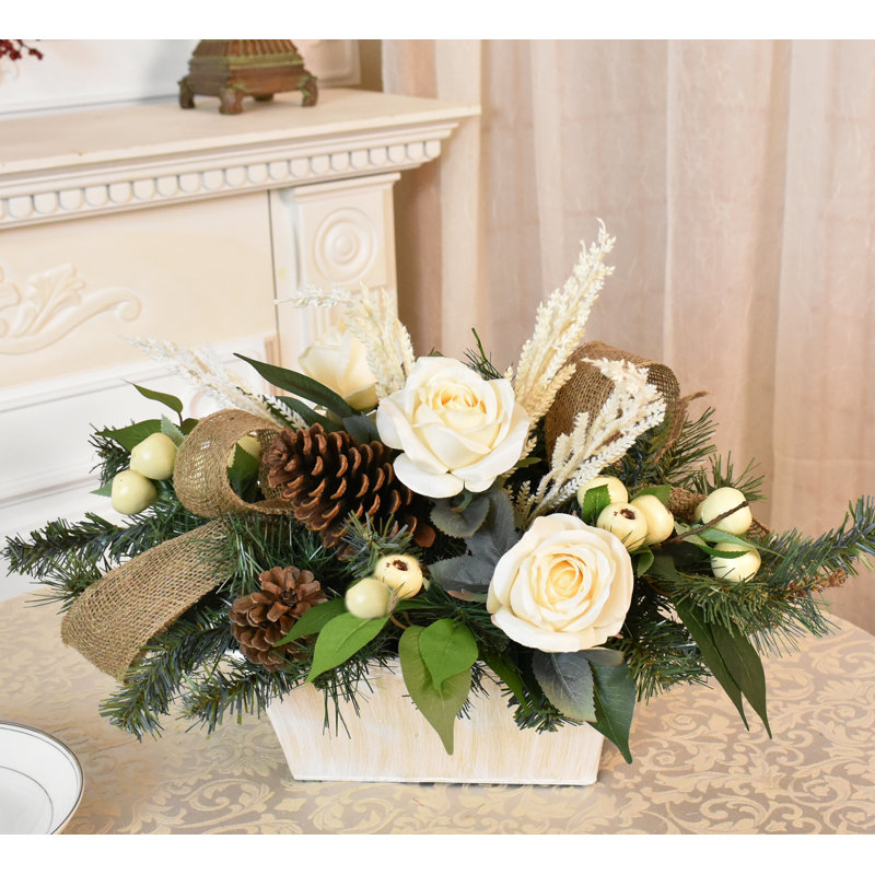 Mixed Centerpieces in Planter